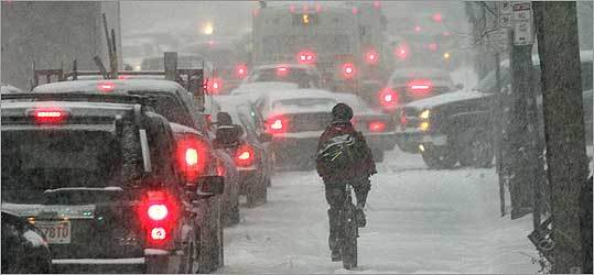 Only a biker escaped the Massachusetts Avenue traffic